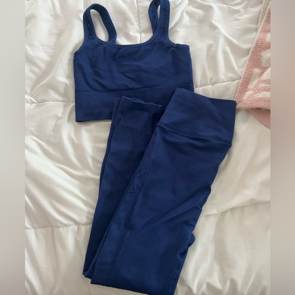 Ribbed matching workout set